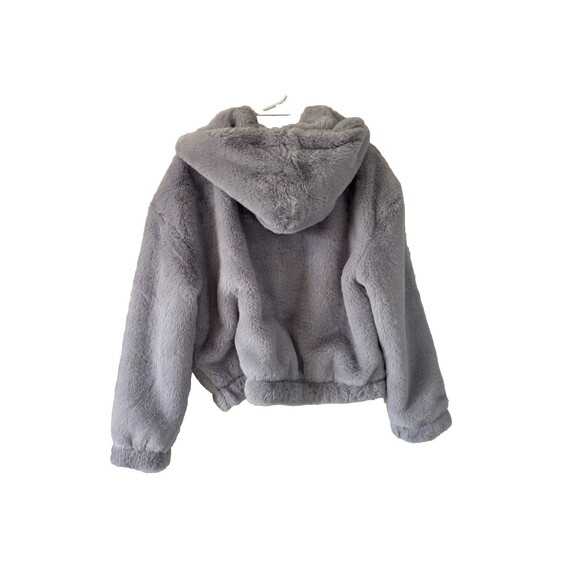 UGG Medium Mandy Faux Fur Hoodie Ii Sweater Cloudy Grey Coat Jacket - Picture 10 of 12